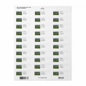 Groene en Aangename Land Adresetiketten Etiket (Full Sheet)