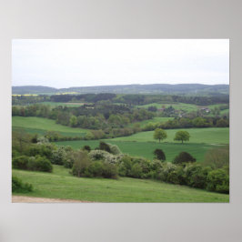 Groene en aangename landdruk poster