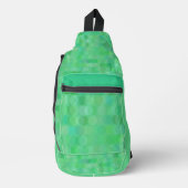 Groene en aqua polka stippen sling bag (Voorkant)