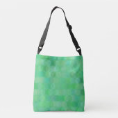 Groene en aqua stippen crossbody tas (Achterkant)