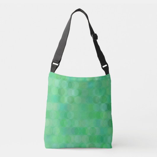 Groene en aqua stippen crossbody tas (Voorkant)
