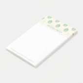 Groene en beige Abstracte bloemen Post-it® Notes (Schuin)