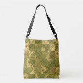 Groene en Beige Crossbody Bag Crossbody Tas (Achterkant)