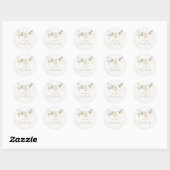 Groene en beige delicate Waterverf Baby shower Ronde Sticker (Vel)