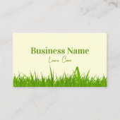Groene en beige gazonverzorging visitekaartje (Voorkant)