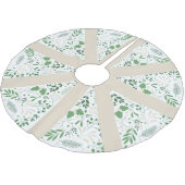 Groene en beige kerstboomrok | Elegant gat Kerstboom Rok (Gekanteld)