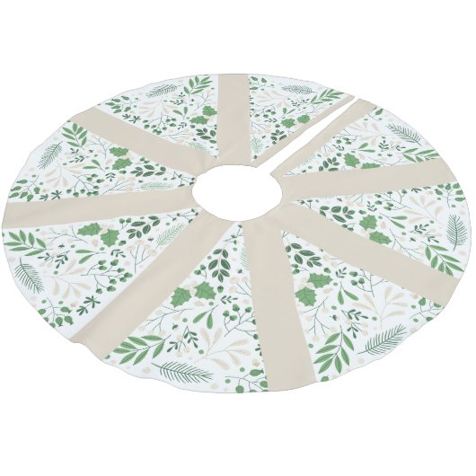 Groene en beige kerstboomrok | Elegant gat Kerstboom Rok (Gekanteld)