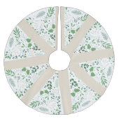 Groene en beige kerstboomrok | Elegant gat Kerstboom Rok (Voorkant)