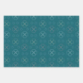 Groene en Beige Loving Hearts set van 3 Inpakpapier Vel (Voorkant 2)