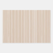 Groene en Beige Stipes Kerst Wrapping Paper (Voorkant 2)
