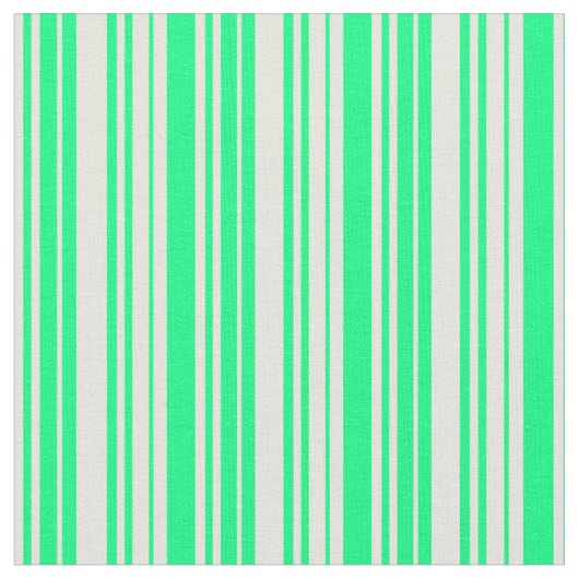 Groene en beige Stripes Patroon Stof (Close Up)