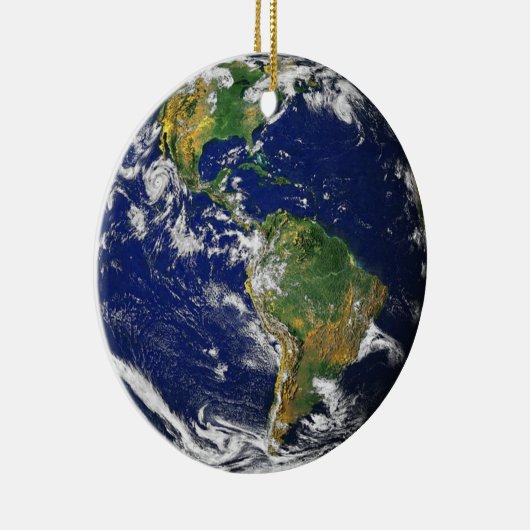 Groene en blauwe aarde keramisch ornament (Rechts)