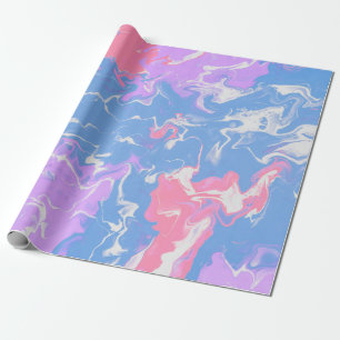 GROENE EN BLAUWE ABSTRACTE BETALING CADEAUPAPIER