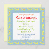 Groene en blauwe Baby Alligator - Vervroegde dag Kaart (Voorkant / Achterkant)