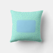 Groene en blauwe Baby Stippen Kussen (Achterkant)