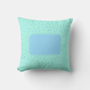 Groene en blauwe Baby Stippen Kussen