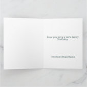 Groene en blauwe ballonnen Happy Birthday personal Kaart (Binnen)