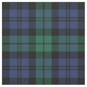 Groene en blauwe Black Watch-tartan geruite vakant Stof