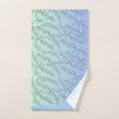 GROENE EN BLAUWE BLOEMEN BAD HANDDOEK (Handdoek)