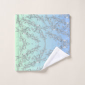 GROENE EN BLAUWE BLOEMEN BAD HANDDOEK (Wasdoekje)