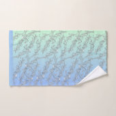 GROENE EN BLAUWE BLOEMEN BAD HANDDOEK (Handdoek)