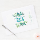 Groene en blauwe body scrub labels (Envelop)