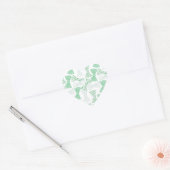 Groene en Blauwe Bow Stropdas Design BOWTIES Hart Sticker (Envelop)