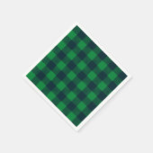 Groene en Blauwe Buffalo Geplaid Papieren servette Servet (Hoek)