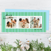 Groene en Blauwe Chic Verticale Strepen 3 Foto