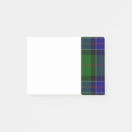 Groene en blauwe Clan Sinclair tartan Post-it® Notes (Voorkant)