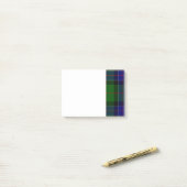 Groene en blauwe Clan Sinclair tartan Post-it® Notes (Op bureau)