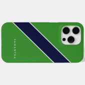 Groene en blauwe diagonale streep gepersonaliseerd Case-Mate iPhone case (Achterkant (horizontaal))