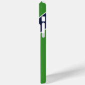 Groene en blauwe diagonale streep gepersonaliseerd Case-Mate iPhone case (Achterkant / Links)