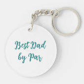 Groene en Blauwe Disc Golf Thema Sleutelhanger (Achterkant)