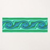 Groene en Blauwe Draaikolk - Koel Abstract Psyched Yogamat (Voorkant (horizontaal))