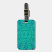 Groene en blauwe golven bagagelabel (Voorkant verticaal)