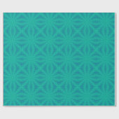 Groene en blauwe golven cadeaupapier (Vlak)