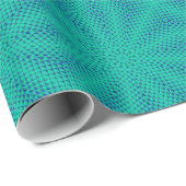 Groene en blauwe golven cadeaupapier (Rol Hoek)