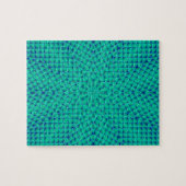 Groene en blauwe golven legpuzzel (Horizontaal)