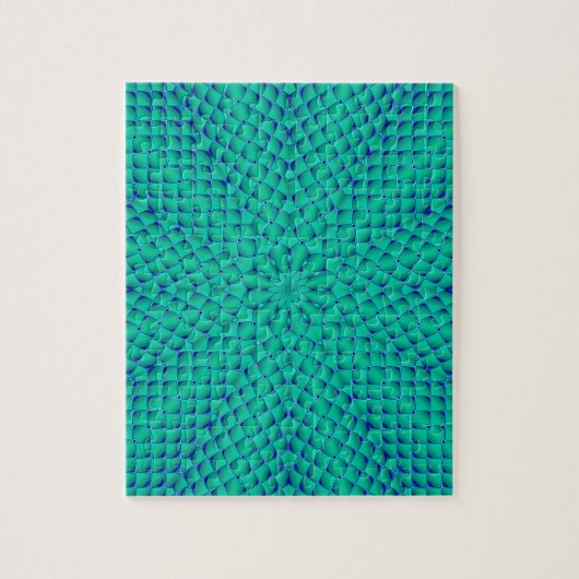 Groene en blauwe golven legpuzzel (Verticaal)