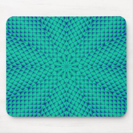 Groene en blauwe golven muismat (Voorkant)