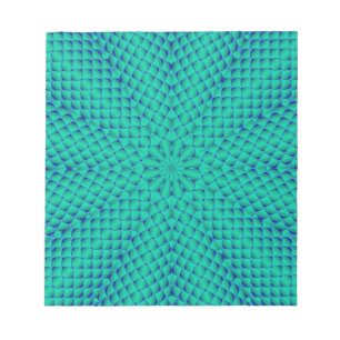 Groene en blauwe golven notitieblok