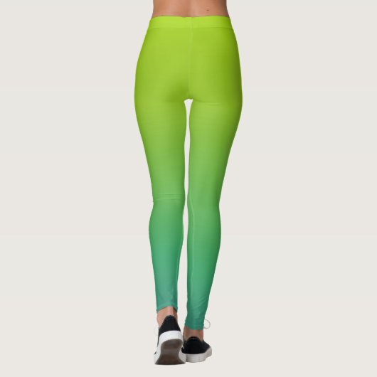 Groene en blauwe gradiënt leggings (Achterkant)