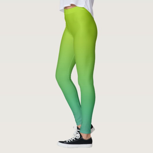 Groene en blauwe gradiënt leggings (Links)