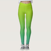 Groene en blauwe gradiënt leggings (Voorkant)