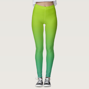 Groene en blauwe gradiënt leggings