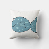 Groene en blauwe groene vis omkeerbare loods kussen (Achterkant)