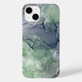 Groene en blauwe inkt Case-Mate iPhone 14 hoesje
