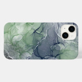 Groene en blauwe inkt Case-Mate iPhone case (Achterkant (horizontaal))