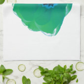 Groene en blauwe keukenhanddoeken (Gevouwen)